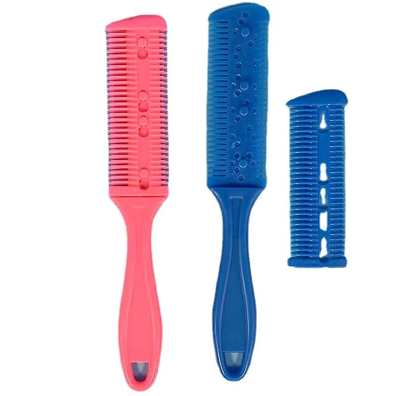 peines para el cabello navaja peine navajas para afeitar peine con cuchilla navaja peine Peine de corte de pelo con cuchillas de afeitar herramienta de barbero peigne cheveux 1 unidad