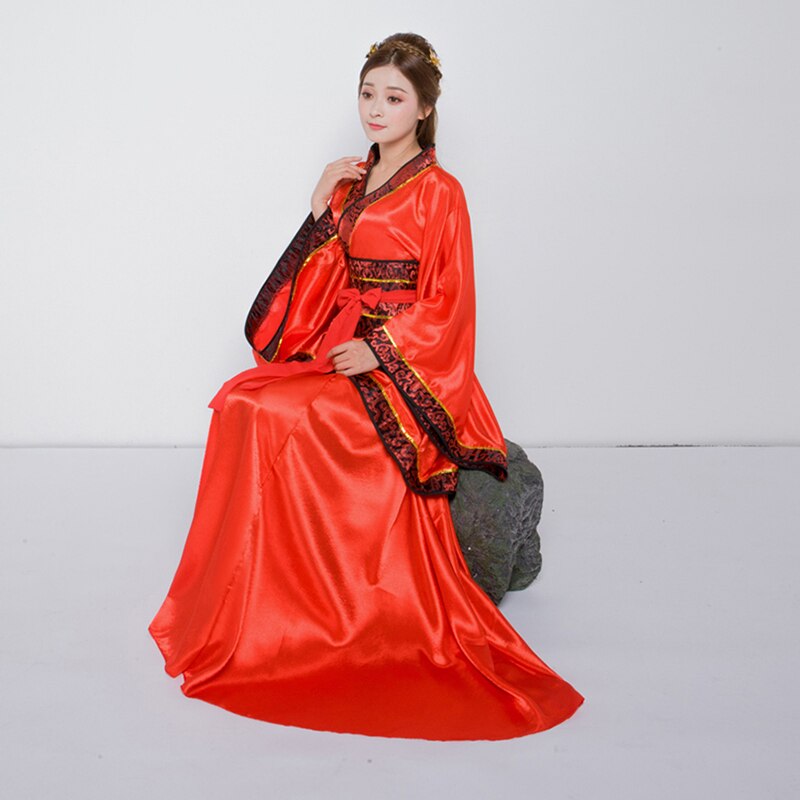 Disfraz de baile antiguo chino para mujer, ropa asiática de estilo Vintage, vestido folclórico para mujer, trajes de Festival, escenario nacional Hanfu: Color 2 Suit / L(165-172cm height)