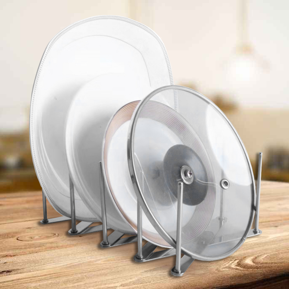 Multifunctie Keuken Werktuig Organisator Pot Deksel Rack Verlengen Rvs Verstelbare Lepel Plaat Houder Plank Schotel Tray Stand