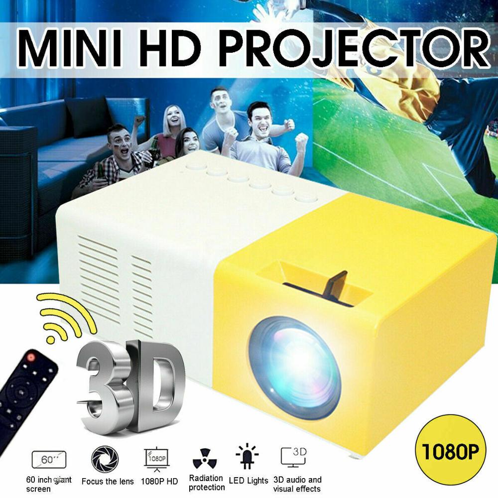 Bærbar miniprojektor  yg300 3d hd led hjemmebiograf biograf 1080p av usb hdmi 4k biograf video film