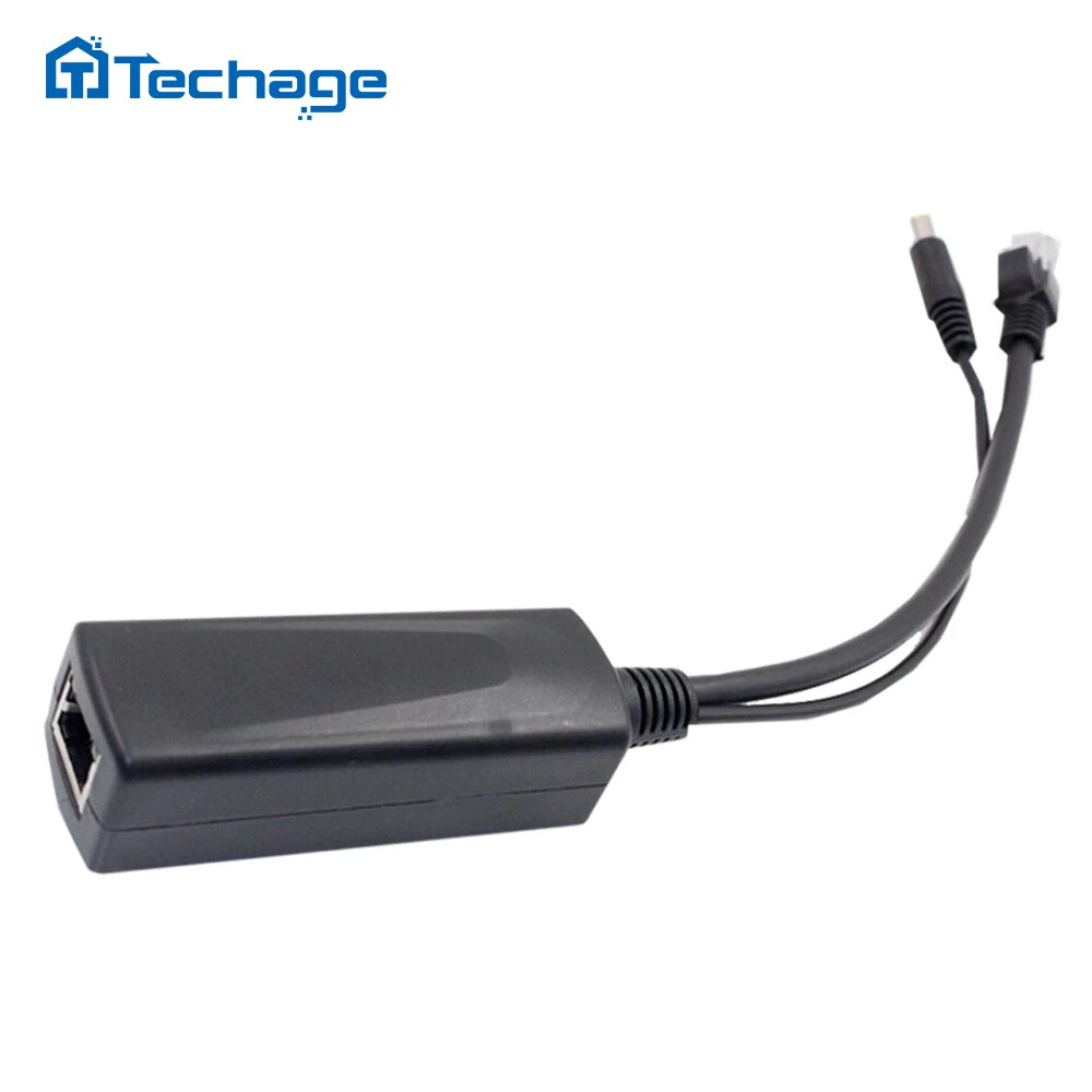 Techage POE Splitter Power Over Ethernet 10/100mbps IEEE802.3at/af 12V/1.2A 24W POE Splitter For POE IP Camera Splitter