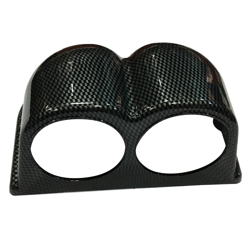 Universal Dual Hole Dash Gauge Pod Mount Holder Car Carbon Fiber Holder 60mm