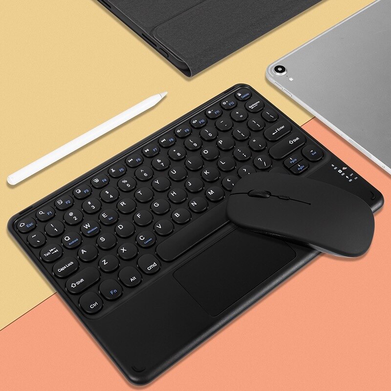 Für Tablet iOS Android Windows Universal Touchpad Tastatur Maus Combo Für Apple iPad Magie Tastatur Für Huawei Samsung Xiaomi: Black with mouse