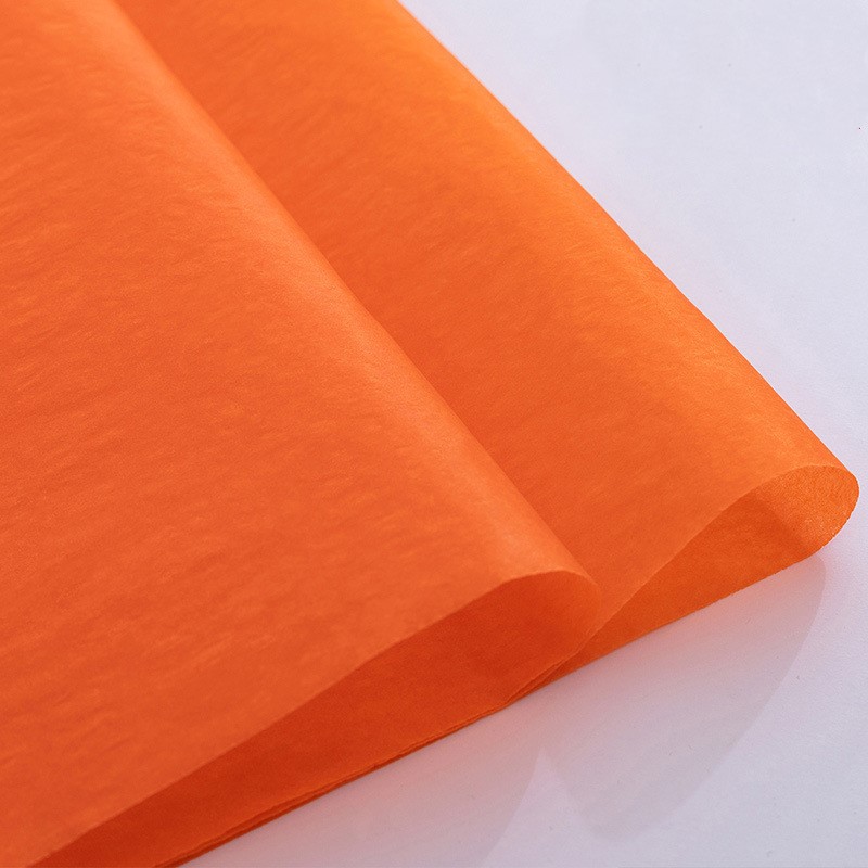 40pcs 50x70cm DIY Tissue Paper Wrapping Paper Decorative Flower Bouquet Craft Paper Clothing Packing Packaging: orange