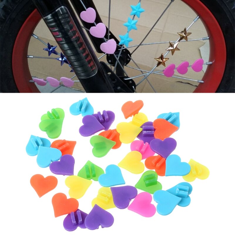 Décorations colorées pour rayons de roue vélo enfant