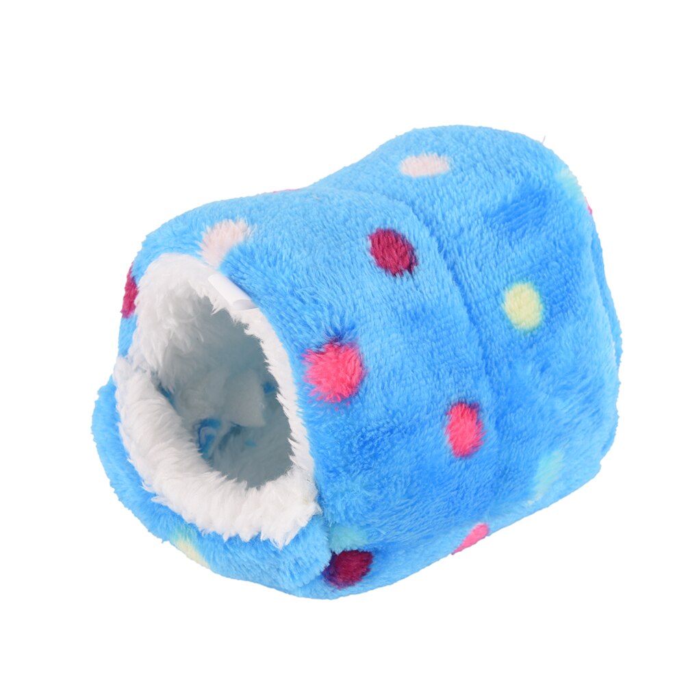 2Pcs Hamster House Cage Accessories Mini Animals Hamster Bed Cotton Pet Nest Pig/Cat/Dog Chinchillas Squirrel Bed Nest: blue / M