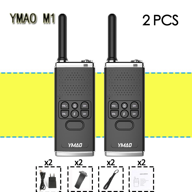 (2 stücke) YMAO M1 Handheld Walkie Talkie Tragbare Radio 6W hoch Energie UHF Handheld Schinken Taschenlampe Radio Kommunikator HF Transceiver: 2 Stck / Chinesisch