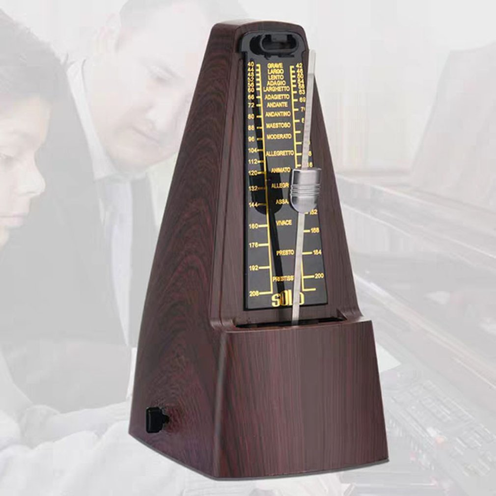 -Retro Piano Mechanical Metronome Antique Metronome Pendulum Mecanico Wood Color For Universal Piano Guitar Violin Musical