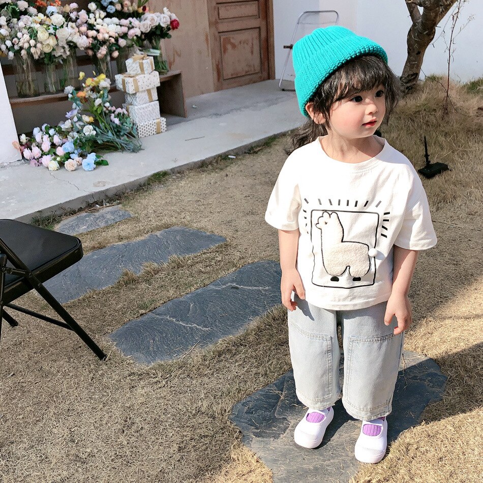 Lente Meisjes Mode Denim Broek Kinderen Koreaanse Broek Meisje Broek