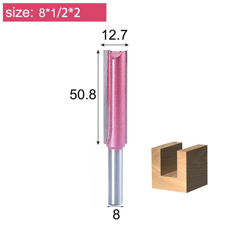 6mm 8mm Shank Straight Router Bit CNC Woodworking Tools Industrial Grade Bits Tungsten Carbide Milling Cutters for Wood MDF: Z00717