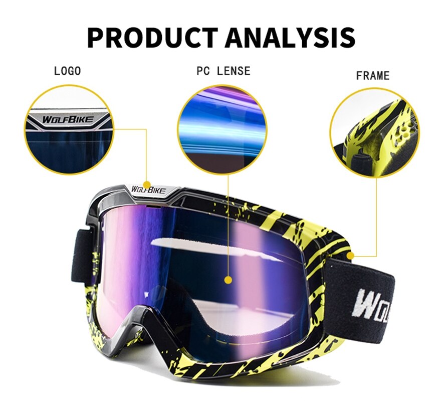 Skidglasögon vindtäta motorcykelmasker cykelglasögon solglasögon skidåkning snösnowboard män kvinnor glasögon