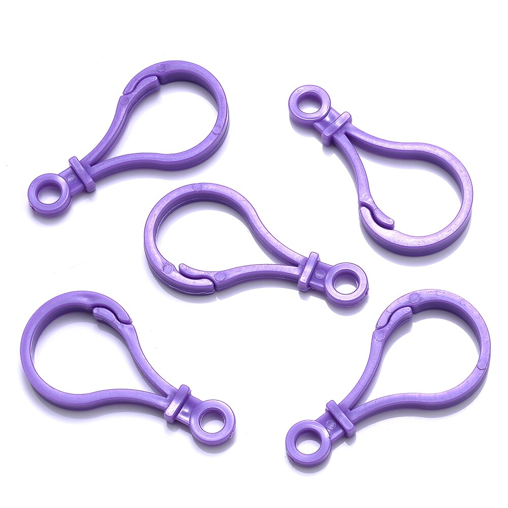 30 sztuk/partia Multicolor plastikowe zapięciem Lobster haki dla DIY ocena biżuteria dokonywanie brelok zapięcie akcesoria dostarcza 25*48mm: purple