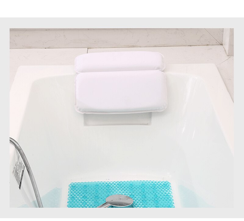 Soft Bath Pillow Thicken SPA Bath Pillow With Suction Cups White Non-Slip Bathroom Pillows For Adult Children Bathroom Supplies