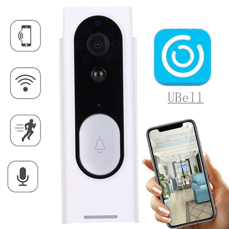 Smart WiFi Video Deurbel Camera Visuele Intercom met Chime Nachtzicht IP Deurbel Draadloze Home Security Camera