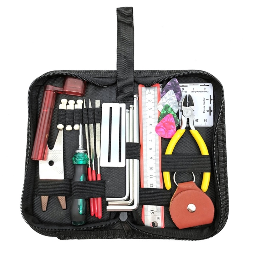 22PCS Repairing Maintenance Tools Guitar Tool Kit String Organizer String Action Ruler Gauge Measuring Tool Hex Wrench Set: Type 9