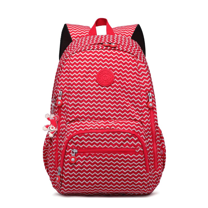 TEGAOTE Girls School Bags Women Printing Backpack For Teenage Girls Shoulder Travel Bags Nylon Waterproof Laptop Bagpack Bolsos: 992-01watermelon red