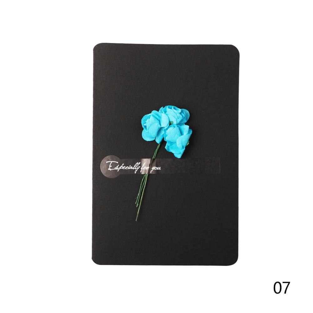 Uitnodigingskaart met gedroogde bloemen, handgemaakte kaarten, handgeschreven kaarten, verjaardagskaarten, bruiloftskaarten, bedankkaartjes, papier: 07