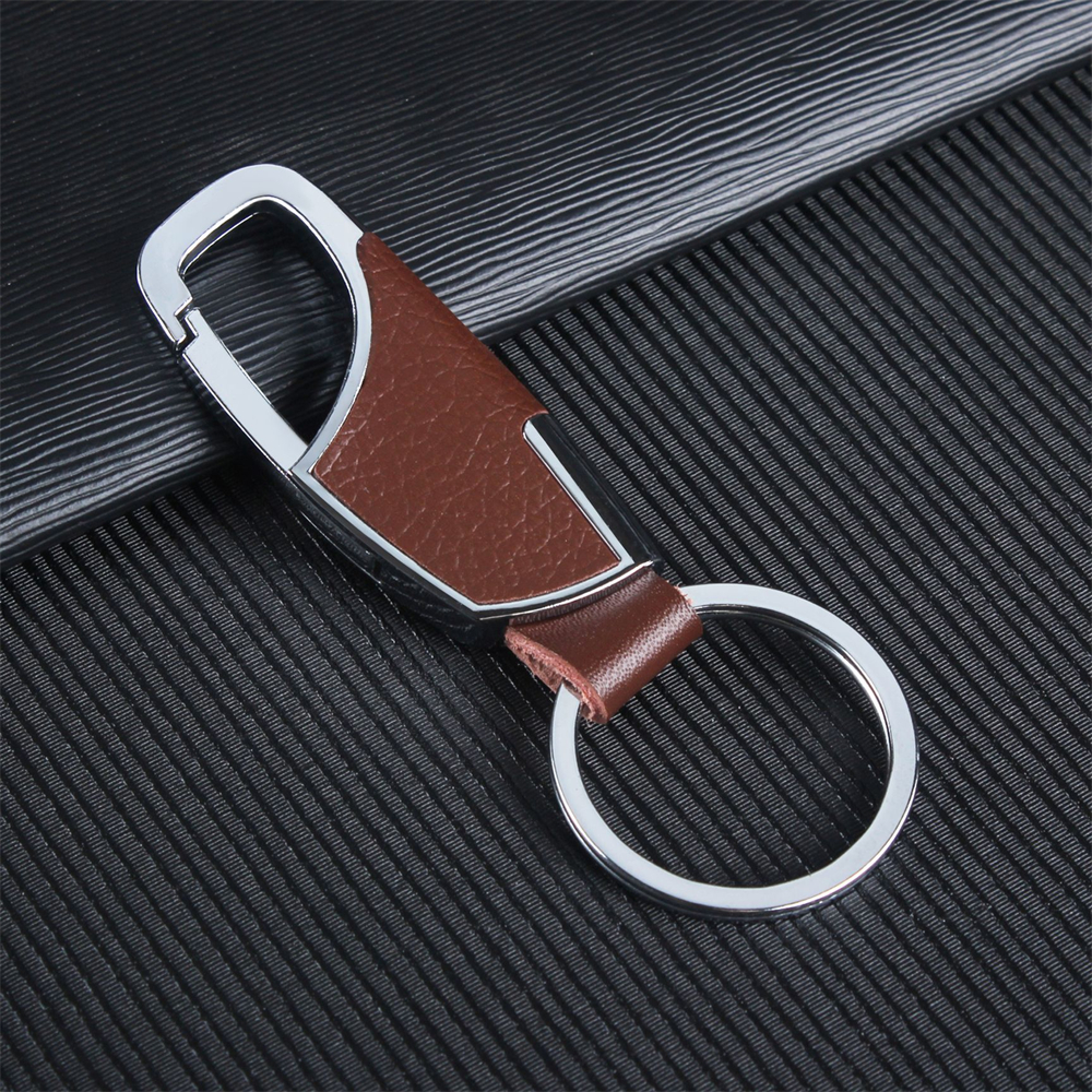 Mode Lederen Auto Sleutelhanger Mannen Metalen Taille Opknoping Sleutelhouder Beste Cadeau Sleutelhanger Accessoires: A