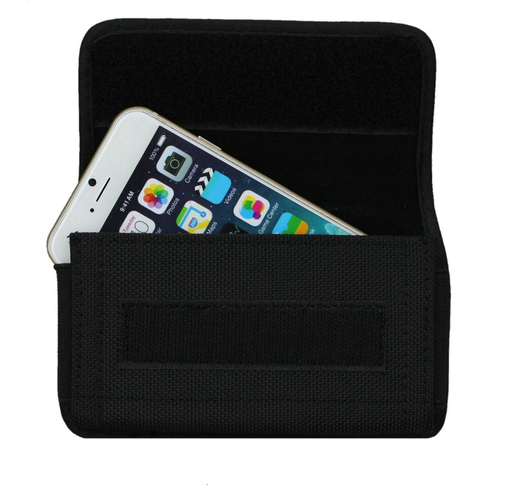 Fssobotlun, zwarte nylon horizontale holster heuptas telefoonhoesje voor gome  k1 4g lte 5.2 inch