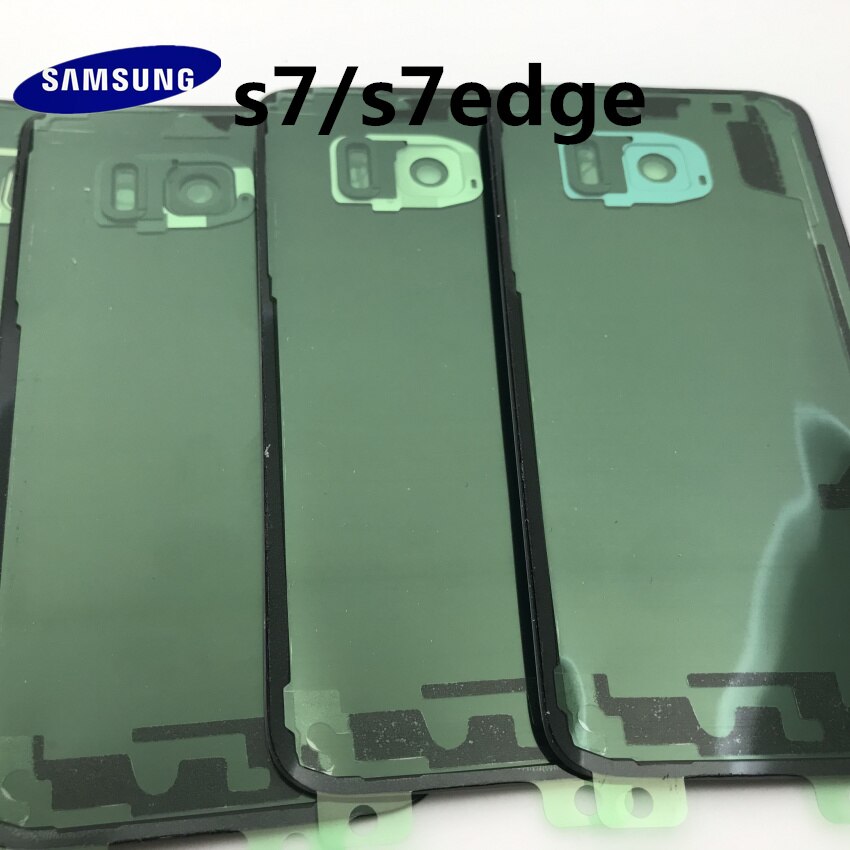 Original Glass for SAMSUNG Galaxy S7 G930 S7 edge G935 Back Battery Cover Door Rear Housing Case Replacement + Adhesive Sticker