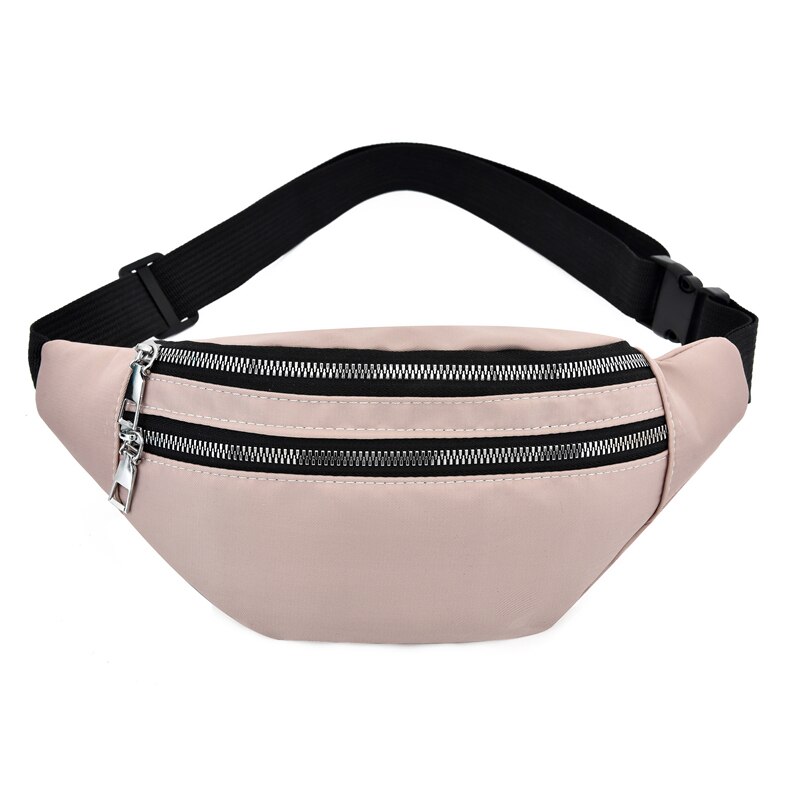 Vrouwen Mannen Taille Packs Mode Voor Dames Waterdichte Mode Reizen Crossbody Dubbele Rits Zakken: C