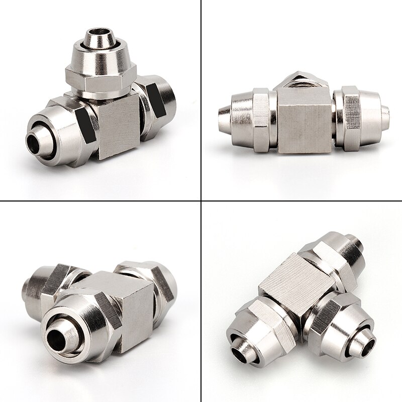 Pneumatyczne szybkozaciskowe mosiężne złączki do węży typu T typu L typu krzyżowego OD 4mm 6mm 8mm 10mm 12mm 14mm 16mm Złączki pneumatyczne