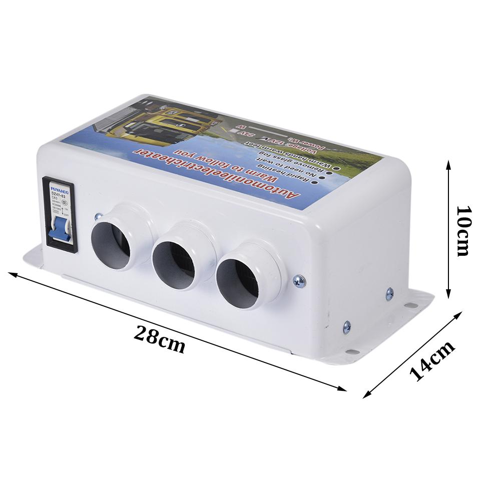 12V/24V 500W-1000W Portable Car Heater Mute Fast Heating Fan Cooling Fan Windscreen Defrosts Defogger Auto Car Heater