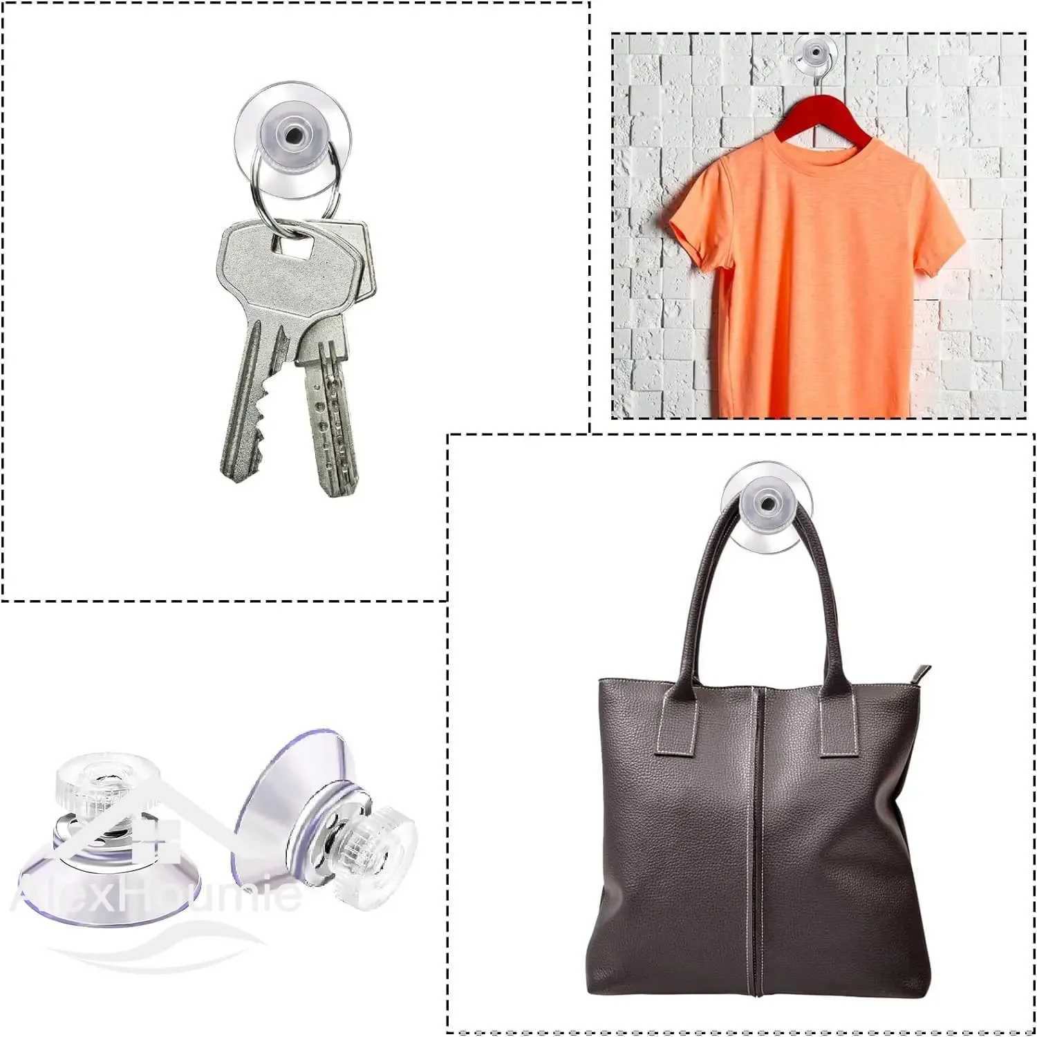 5/10 Stuks 25/32/41/53mm PVC Clear Duimschroef Clear Zuignappen witte Moer Rubber Openslaande Sukkels Rubber Schroef Set Duim Zuigkracht