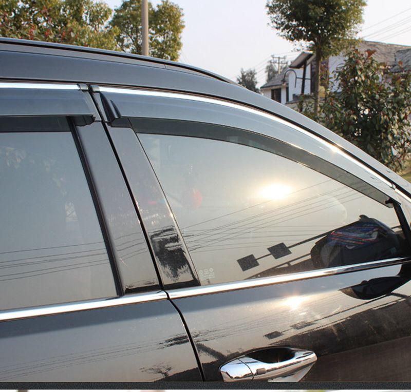 For Nissan Qashqai ABS Plastic Window Visors Awnings Rain Sun Deflector Guard Vent Covers Protector Car Styling