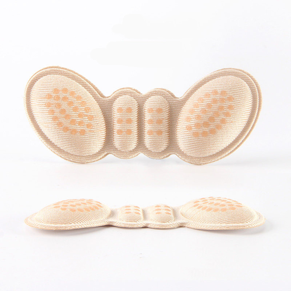 Silikon Heel Pads für Frauen Schuhe Einsätze Füße Ferse Schmerzen Relief Reduzieren Schuh Größe Füllstoff Kissen Polsterung für High Heels futter: Beige