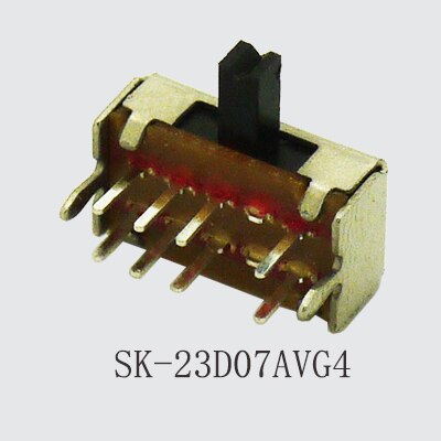 20PCS Mini Slide Switch On-OFF Micro Toggle Switch 1P2T H=1.5/2/4MM Miniature Horizontal Slide Switch SMD/DIP: SK-23D07AVG4
