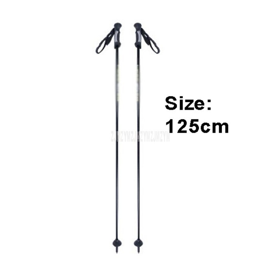 110cm-130cm Ultralight Ski Pole Ultra-Fine Carbon Fibre Snow Skiing Board Pole Portable Outdoor Sport Trekking Stick 1pair: 125cm