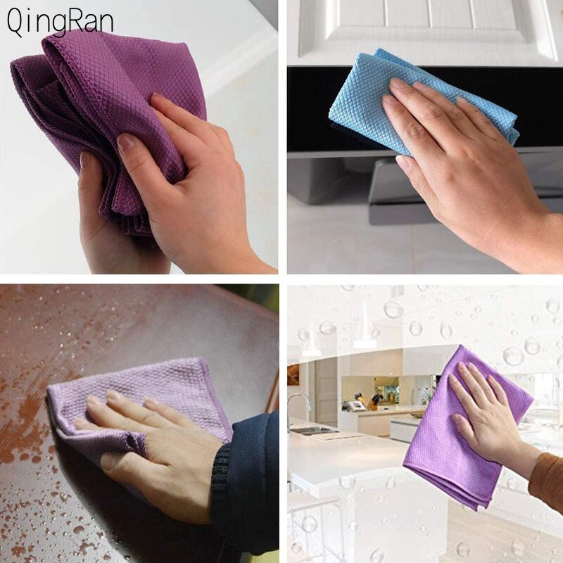 Utensils Rag Glass Cleaning Utensils Dishcloth Windows Cars Kit... – Grandado