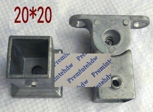 4 st/lot oavslutade fyrkantiga runda aluminium golvstolpar fläns trapp ledstång balustrar justerbara brickfäste kopplingsbeslag: Kvadrat 20mm