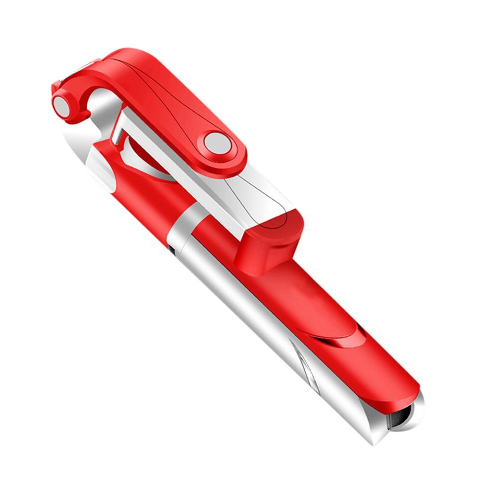 3 in 1 selfie-stick, ausziehbares einbeinstativ mit bluetooth-fernbedienung für smartphones: Rot