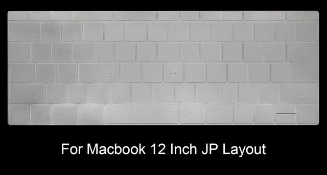 Japanese Silicone Keyboard Cover Skin For Macbook Pro 13" A1708 Version,No Touch Bar) For Mac 12" A1534 Japan Version: Clear