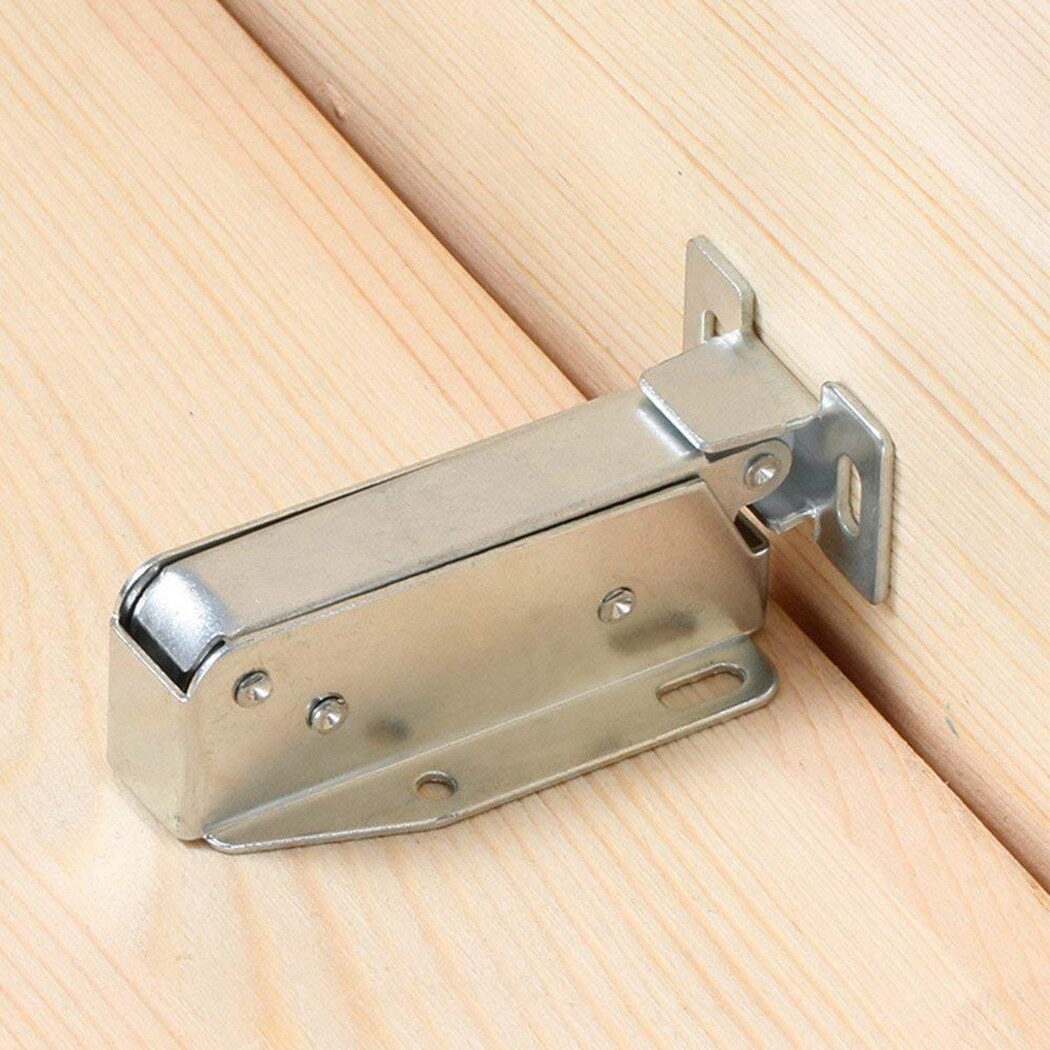 2pc Loft Touch Catch Latch Cupboard Door Hatch Attic Push To Open AutoLatch For Furniture Cupboard Cabinet Door Adjustable Close