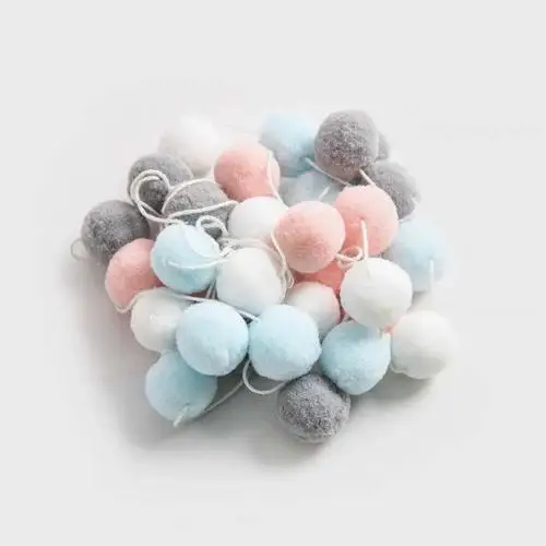 Bolas de lana de 2M, decoraciones de dormitorio hechas a mano, decoración de pared de Halloween, adorno para fiestas de Navidad, colgante, guirnalda de pompones: Chocolate