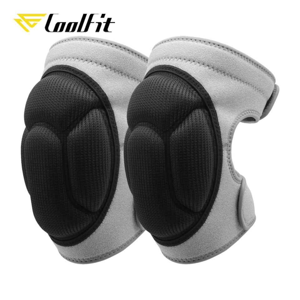 CoolFit – genouillères de Football et de volley-ball pour Sports extrêmes, protection des genoux, genouillère de cyclisme: Gray / L