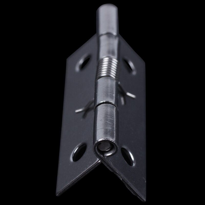 Silver Tone Metal 50×36×2mm Spring Loaded Self Opening Hinges