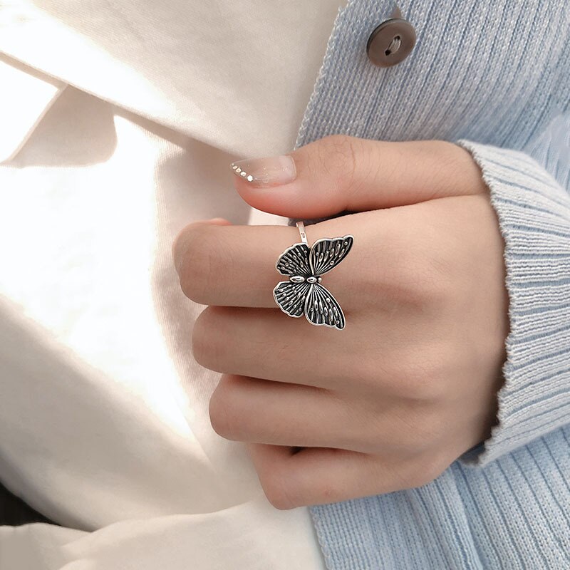 Persoonlijkheid Bohemian Vintage Vlinder Ringen Voor Vrouwen Mannen Vintage Ringen Gothic Sieraden Valentines