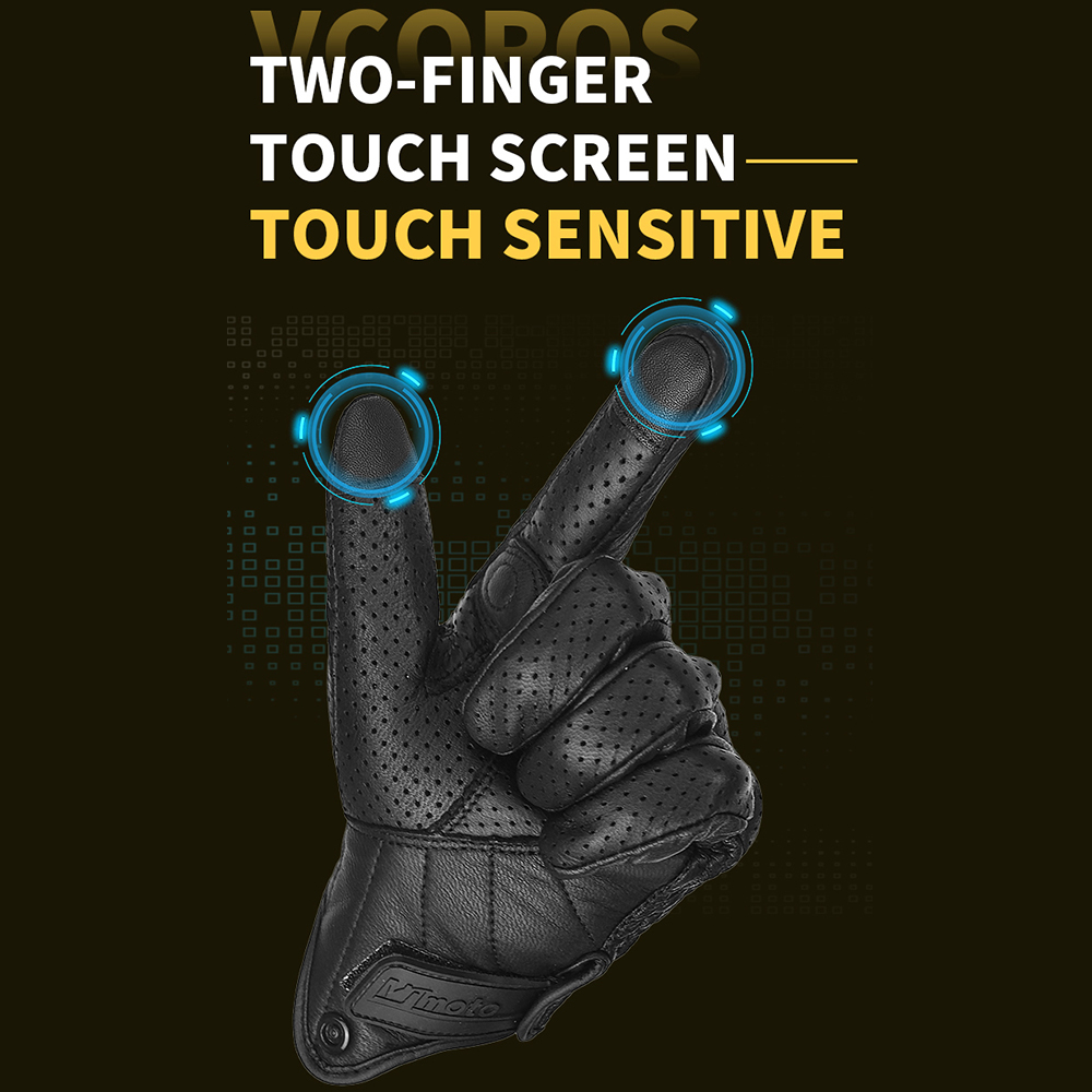 MJMOTO Gloves Long Protective Motorcycle Gloves Carbon Fiber Gloves Retro Leather Gloves Motorbike Cycling Gloves CE Certified