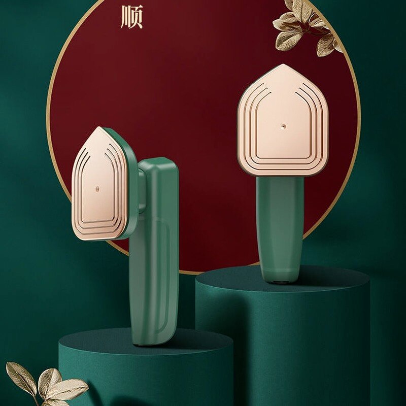 Mini Electric steam iron Fast Heat Handheld hanging Iron Portable garment steamer with Ceramic Soleplate For Home Travel: Teflon panel / AU