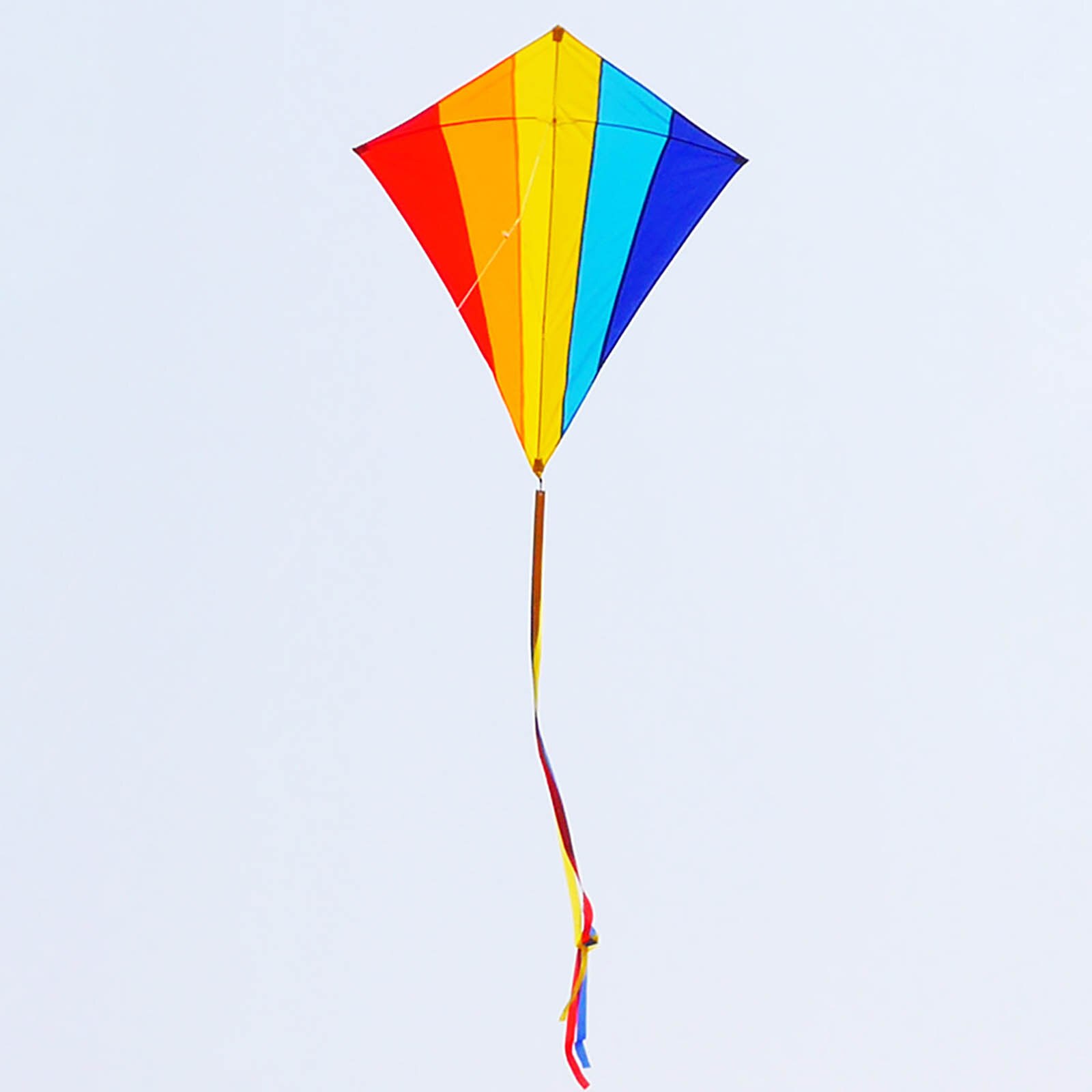 Flight Kite Easy Flyer Large Rainbow Giant Colourful Outdoor Activities in Strong Or Light Wind For Children Kids Stunt Kite
