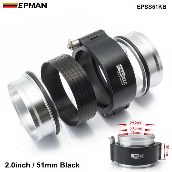 EPMAN Exhaust Quick Release HD V-band Clamp Clamp For Honda VF700 Interceptor Exhaust Pipes EPSS51KB EPSS63KB EPSS76KB-AF: 2.0inch 51mm Black