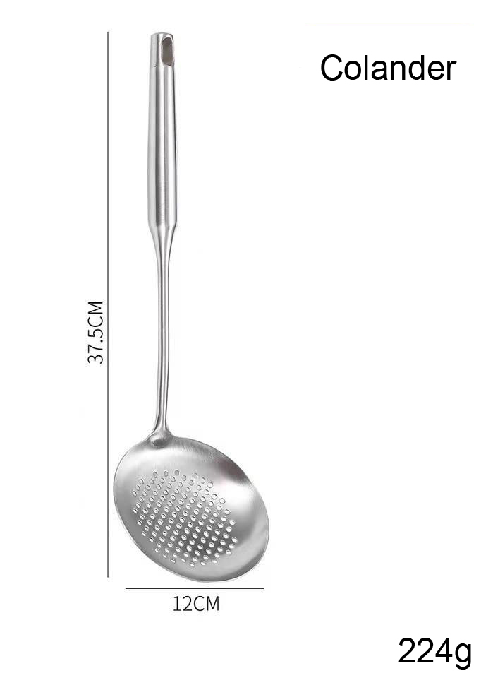 304 stainless steel kitchen utensils 6-piece set soup spoon spatula large colander rice laddle kitchen cooking tools: A6-