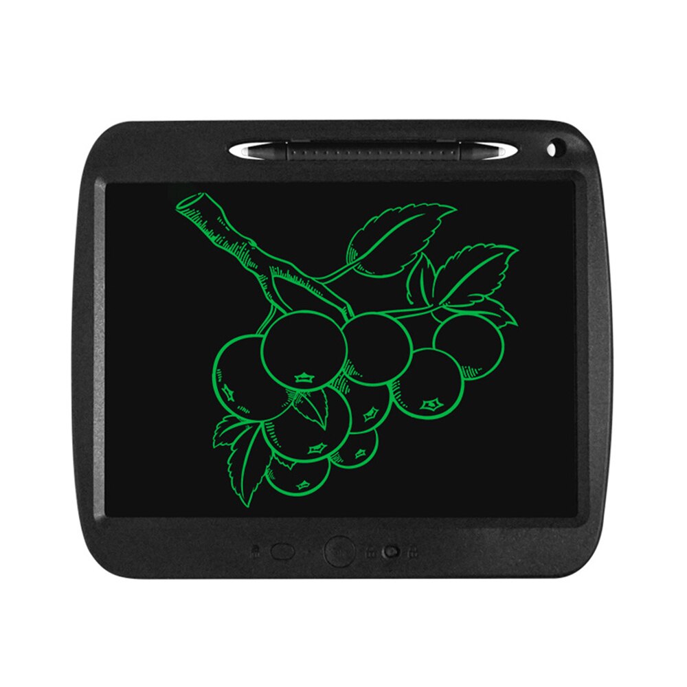 LCD Writing Tablet 9 Inch Erasable Pressure-sensitive Double-headed Pen Drawing & Writing Board Eye-protective Paper Doodle Pad: Black Single-colored