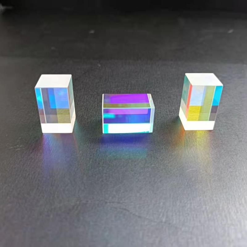 1Pcs 15*15*25.4mm Four-side Color Prism Optical Cube Light Experiments Children's Popular Science Spectrum Light Physics