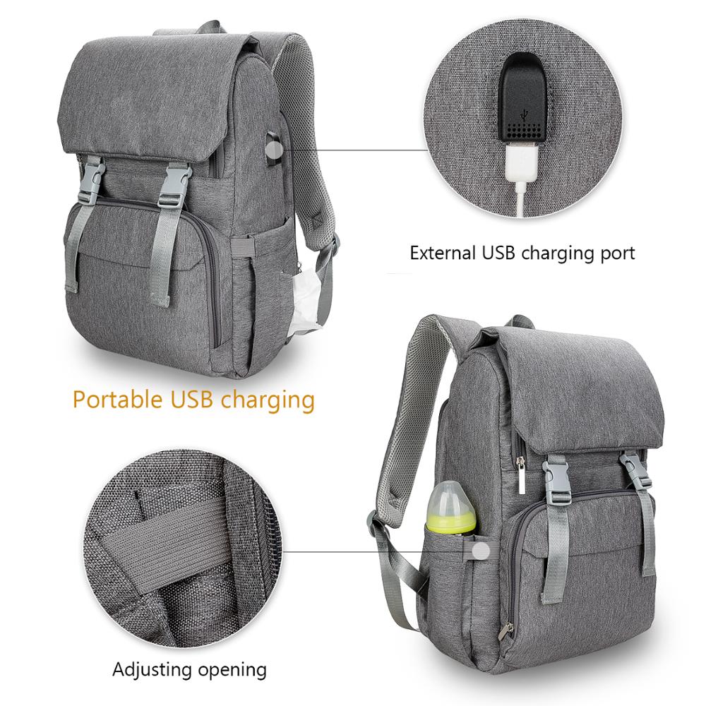 Sac à couches imperméable Oxford | Sac à dos de voyage de grande capacité, sac de maternité pour bébé, sac à dos pour maman et papa avec chargeur USB,