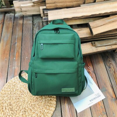 Vrouwen Rugzakken Grote Capaciteit Waterdichte Nylon Schooltassen Voor Tieners Meisjes Laptop Bookbags Schooltas Rugzak Vrouwelijke Mochil: Green